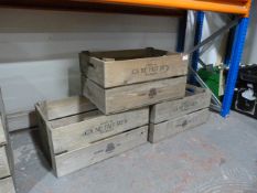 *Three Wooden French Cider Crates