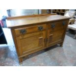*Antique Oak Sideboard with Two Drawers