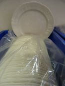 *Box of 50 White Royal Doulton Plates 8.5" Diameter