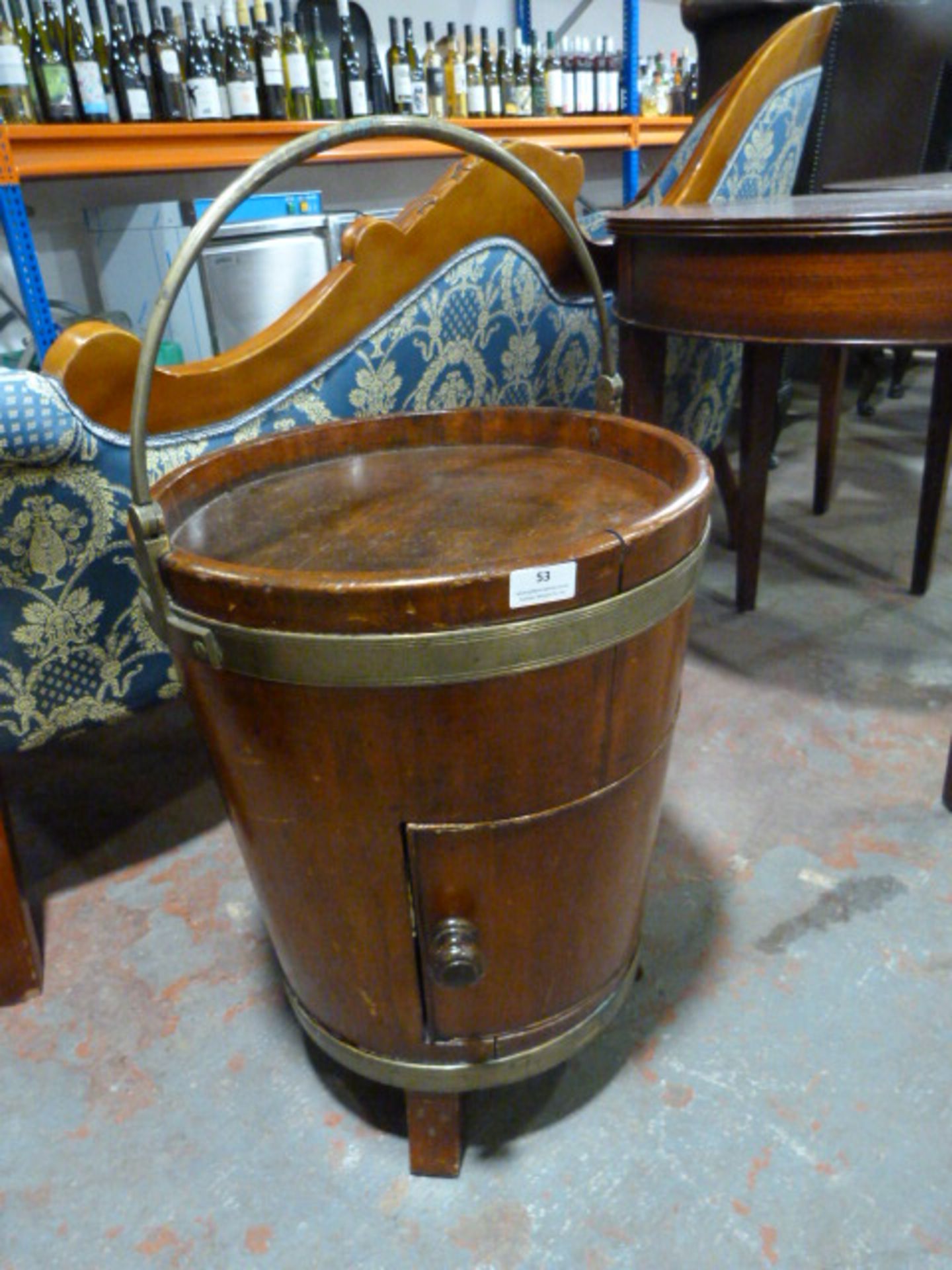 *Drinks Cupboard in the Shape of a Brass Bound Bucket