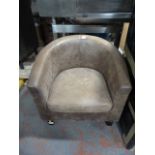 Leatherette Tub Chair
