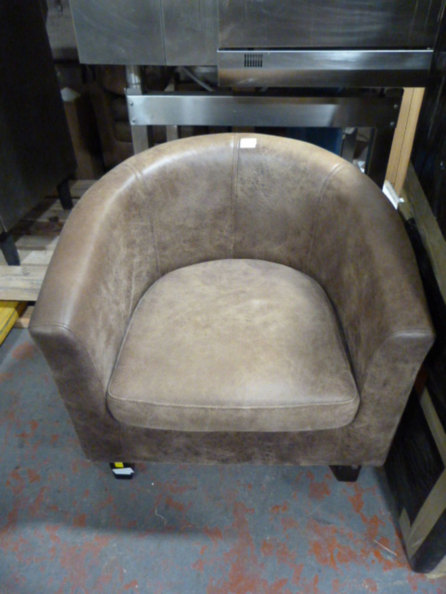 Leatherette Tub Chair