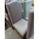 *Six Pink Upholstered Cafe Chairs