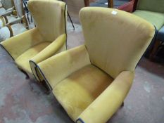 *Pair of Dralon Suede Effect Armchairs