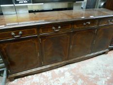 Antique Style Mahogany Effect Sideboard with Four Drawers