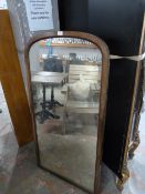 *Large Mahogany Veneered Wall Mirror