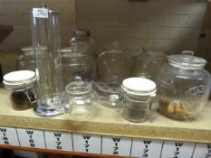 *Quantity of Glass Kilner Jars, Noveltea Teapot, Candle Stand, etc.