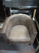 Leatherette Tub Chair