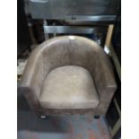 Leatherette Tub Chair