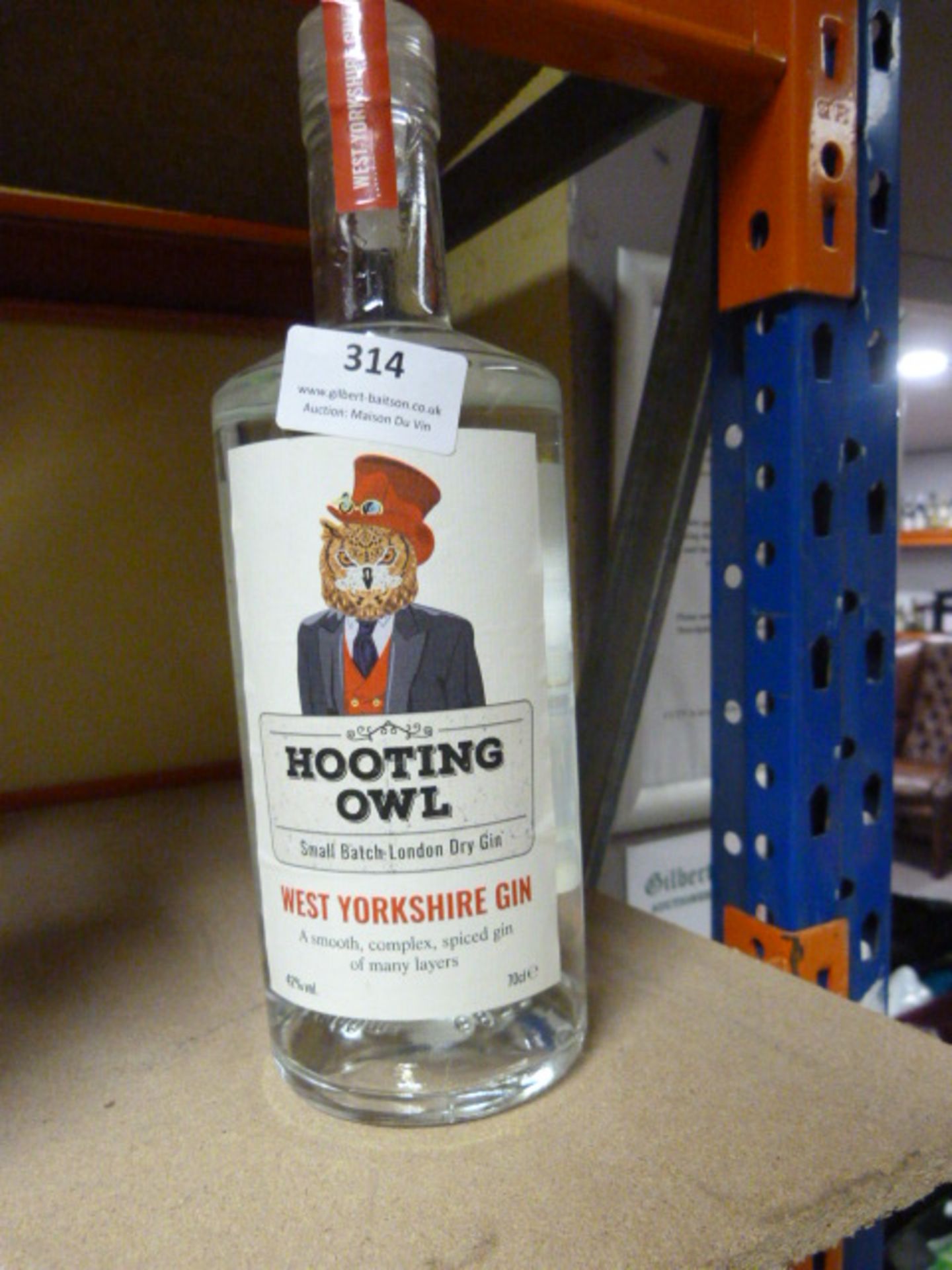 *70cl Bottle of Hooting Owl West Yorkshire Gin