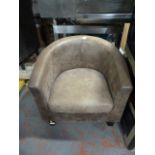 Leatherette Tub Chair