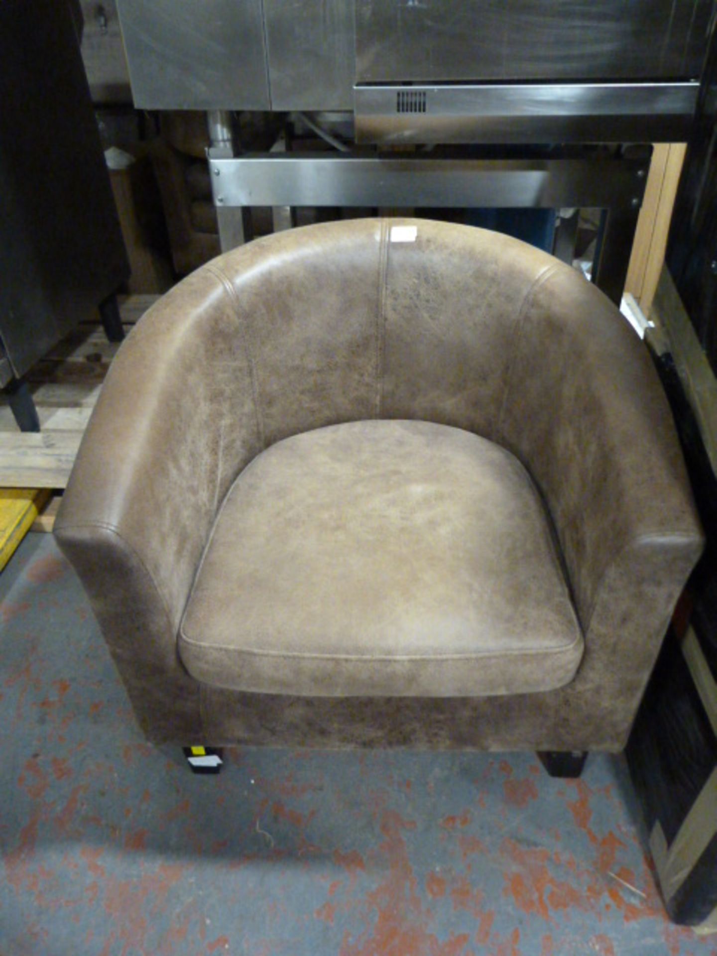 Leatherette Tub Chair