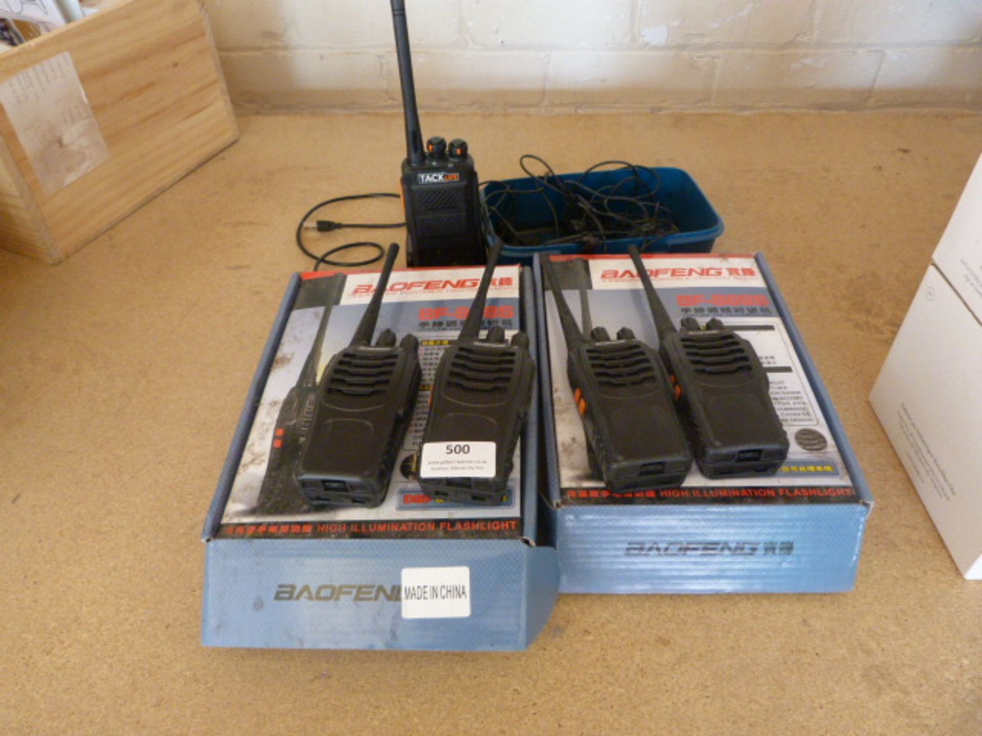 *Five Two Way Radios with Chargers