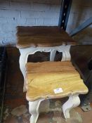 *Two Small Wooden Side Tables