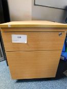 *2 Drawer Under Desk Pedastal Unit