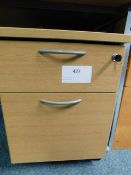 *2 Drawer Under Desk Pedastal Unit