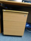 *2 Drawer Under Desk Pedastal Unit