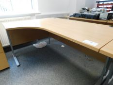 *L/Hand 1600mm 1200mm Light Pine Style Office Desk