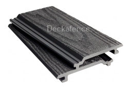 * 25 boards x WPC Wall Cladding, size 2.8m x 148mm x 21mm Graphite Grey Wood Embossed Finish (covers