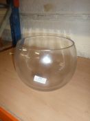 * glass fish bowl