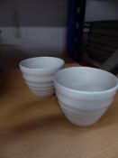 * 20 x white ripple chip pots