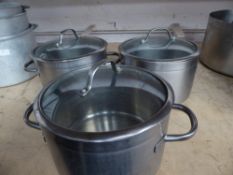 * 3 x cooking pots with lids