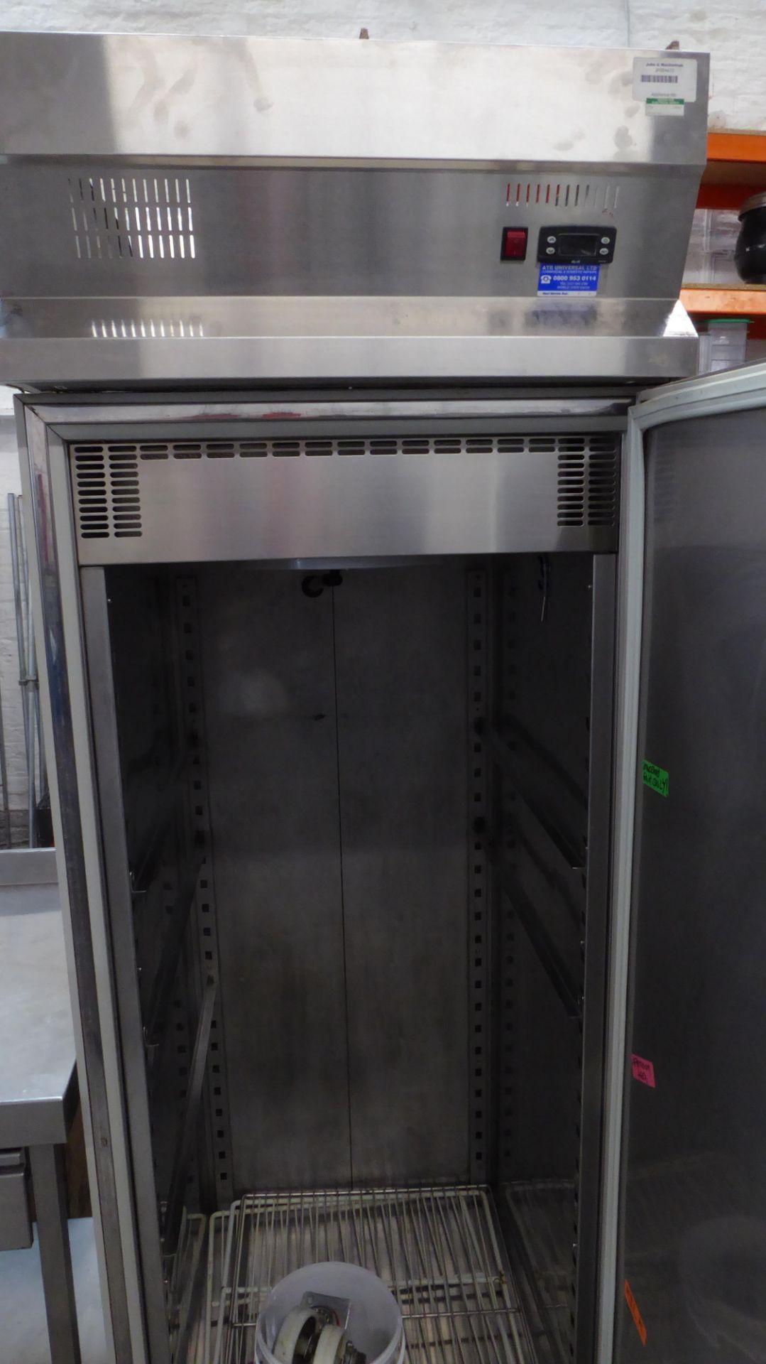 * S/S upright fridge on castors. 700w x 850d x 2050 - Image 3 of 3