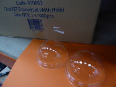 * box PET 12oz dome lids with hole