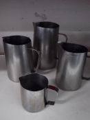 * 4 x S/S milk steaming jugs