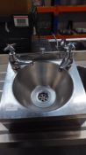 * S/S hand wash sink with taps. 300w x 280d