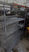 * 5 tier wire rack on castors 1200w x 620d x 1750h
