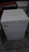 * small Ecold chest freezer. 550w x 580d x 850h