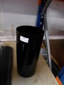 * black acrylic vase