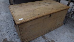 * solid wooden chest with handles. 920w x 490d x 440h