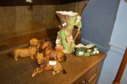 Withernsea Eastgate Pottery Animal Vases and Figur