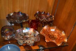 Carnival Glass Dishes, etc.