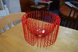 Red Metal Fruit Basket