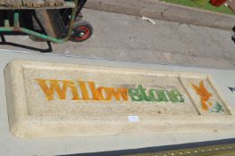 Willow Stone Artificial Stone Advertising Sign