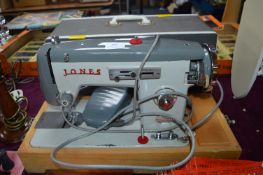 Vintage Jones Electric Sewing Machine with Carry C