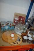 Decorative Household Items; Glassware, Cheeseboard