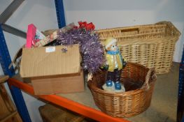 Basket and Christmas Decorations