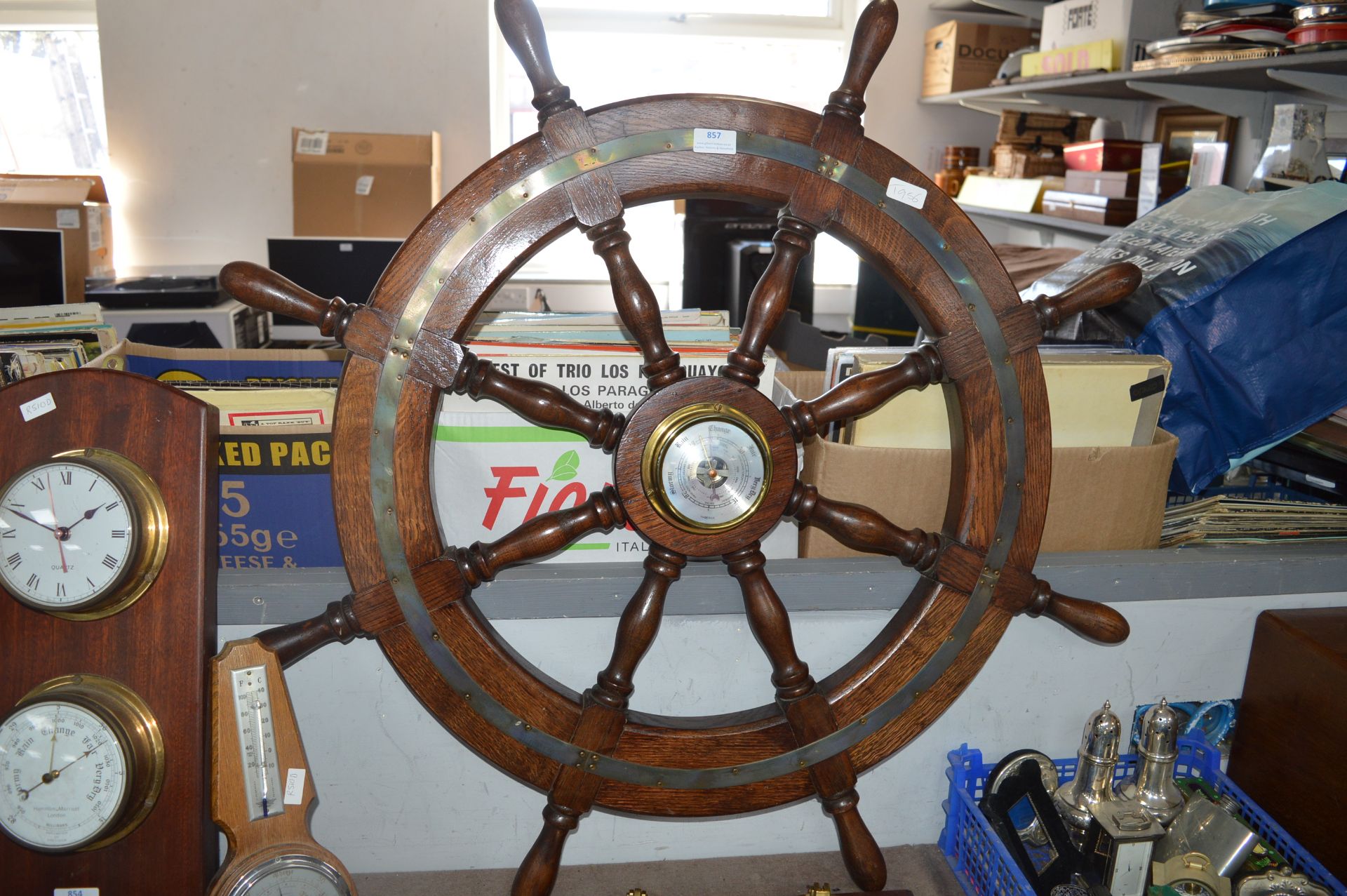 Barometer in the Form of a Ships Wheel
