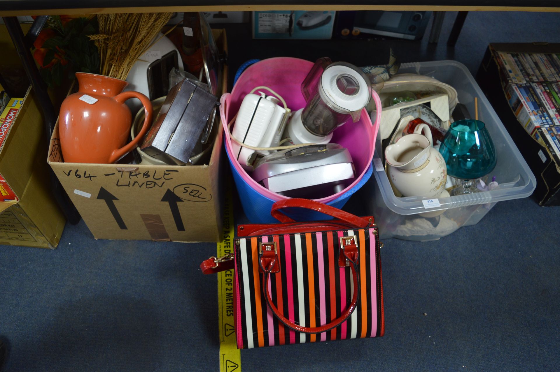 Three Boxes of Household Goods; Pottery, Vases, Ha