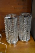 *Crystal Effect Table Lamps 2pk