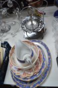 Vintage Plates and a Cake Stand