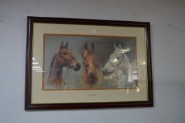 Framed Horse Racing Print - The Three Kings; Arkle