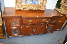 Victorian Mahogany Sideboard with Carved Panels an