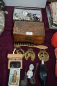 Costume Jewellery, Carved Eastern Box, Pipes, etc.
