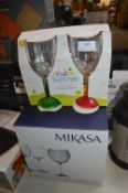 Mikasa 34 Blue Goblet plus 4 Picnic Wine Glasses