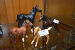 Four Beswick Horses